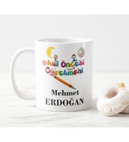 Kişiye Özel Okul Öncesi öğretmeni Beyaz Kupa Bardak