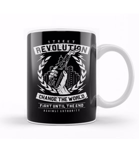 Street Revolution Change The World Kupa Bardak Porselen