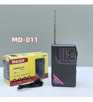 Rose Şarjlı Cep Radyosu - Fm Radyo, Deprem Radyosu Taşınabilir Küçük Radyo BLACK - MD-011 (Siyah)