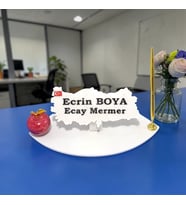 Sümen Ofis Doğal Beyaz Mermer İsimlik Haritalı Gold Tek Kalem ve Mermer Kırmızı Elma Figürü