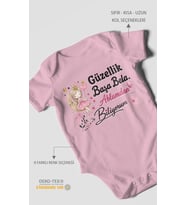 Güzellik başa bela ablamdan biliyorum Kısa Kollu Bebek Body %100 Pamuk