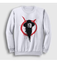 Presmono Unisex Beyaz Logo V2 Film V For Vendetta Sweatshirt 255761tt