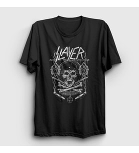 Presmono Unisex Siyah War Slayer T-Shirt 295087tt