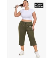 Kadın Büyük Beden New York Baskılı Standart &Regular Kalıp Şort SPR25BSRK087