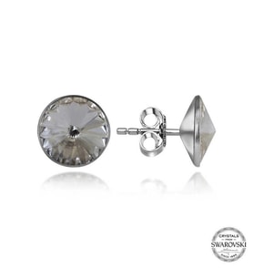 Swarovski Crystal Taşlı Gümüş Çivili Kadın Küpe