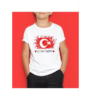 Unisex Çocuk Baskılı T-Shirt - Beyaz