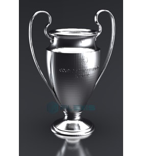 UEFA ŞAMPİYONLAR LİGİ KUPASI BOY  METALİK KAPLAMA 40 CM HEDİYELİK Maket