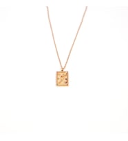 Çelik Kolye Kalpli Şansa Tarot Kartı Model K-121 (Gold)