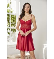 Pierre Cardin 627 Kadın Saten Dantelli Gecelik
