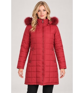 Dewberry Kadın %100 Polyester Kaban Bordo Z9653 Günlük Dış Giyim, Kazak ve Gömlek Kombini, Seyahat Gardırobu