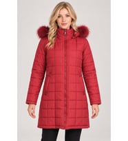 Dewberry Kadın %100 Polyester Kaban Bordo Z9653 Günlük Dış Giyim, Kazak ve Gömlek Kombini, Seyahat Gardırobu