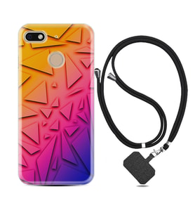 General Mobile GM8 Go GM9 GM20 Pro Plus Kılıf Boyun Askılı Silikon Üçgenler 1635