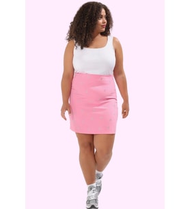 Kadın Mini Büyük Beden Yazlık Etek Finike Dokuma Şık Tasarım Günlük Kullanım Kaliteli Malzeme (Pembe)