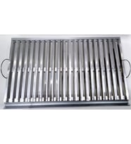 Paslanmaz Çelik Geniş Panelli 45x30 Oluklu Köfte Izgarası Üst Paneli 50cm Mangal (Metal)