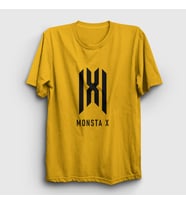 Presmono Unisex Sarı Logo K-Pop Monsta X T-Shirt 274360tt (Sarı)