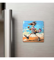 Roadrunner - Yol Koşucusu - Güneş Gözlüklü Style - Buzdolap Magneti - 9x9 Cm