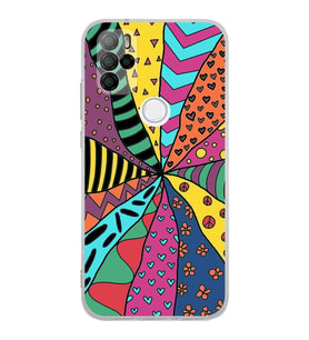 PrintiFy Omix X500 ile Uyumlu Retro Color 4  Kamera Korumalı Şeffaf  Kılıf