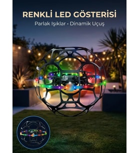 Şarjlı Futbol Topu Tasarımlı Mini Drone LED Aydınlatmalı Akıllı