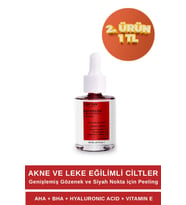 The ixir Canlandırıcı  Cilt Tonu Eşitleyici Kırmızı Peeling Serum 30 ml (%10 Aha +%2 Bha +%1 E Vitamini )