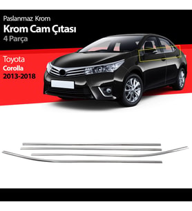 Toyota Corolla Alt Cam Çıtası Kromu Nikelajı 2013-2018