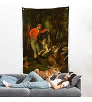 Gustave Courbet -Avdan Sonra Duvar Örtüsü - After the Hunt-8055