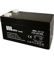 Mervesan Mrw-12/1.3 12VOLT 1.3 Amper Kuru Tip Akü (Siyah - Beyaz)
