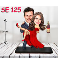 Kişiye Özel Ahşap Biblo - Aşıklar Dansı Biblo ( 3D Biblo )