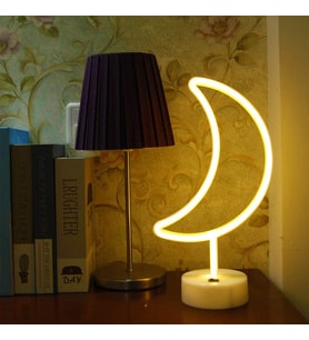 Ay Tasarımlı Neon Led  Lamba 31x18 cm
