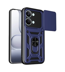 Poco X8 Pro Max Pars Lens Yüzüklü Silikon - Lacivert