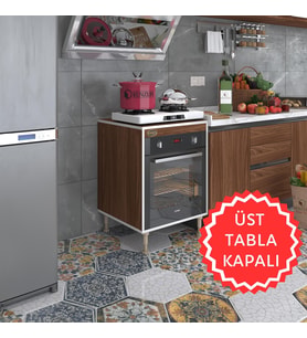 Kenzlife ankastre modülü kabini pança tantra cvz 89-81*60*56 fırın ocak dolabı ayarlı ayaklı üstü kapalı