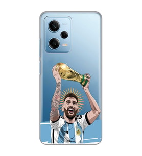 Redmi Note 12 Pro 5G Uyumlu Lionel Messi Arjantin Tasarımlı Şeffaf Telefon Kılıfı