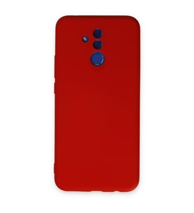 Mate 20 Lite Kılıf Nano Içi Kadife Silikon - Kırmızı