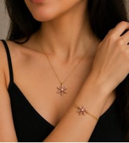 Lotus Kolye Bileklik Set
