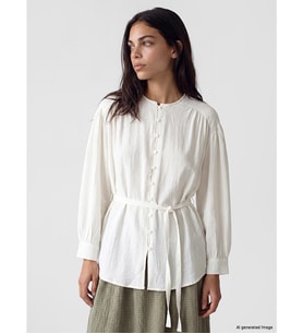 LCW Modest Ekru Krinkle Kadın Gömlek Tunik