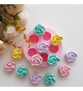 Mini Gül Silikon Kalıp 3x2.5 Cm