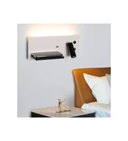 USB Şarj ve Kablosuz Şarjlı Yeni Nesil Modern Yatak Başı Armatürü 7 + 3 Watt Ledli Oynar Başlı Aplik