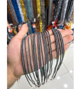 Hematit Taşı Özel Kesim Mat Gri 3x3mm Doğal Taş Dizi