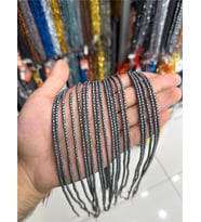 Hematit Taşı Özel Kesim Mat Gri 3x3mm Doğal Taş Dizi