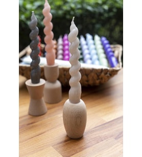 M'art Home Spiral Krem Şamdan Mum