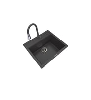 POLEX Cristalüx Granit Eviye P-08+Spiralli Antrasit