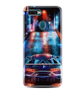 Oppo A5S A15 A16 A54 A55 A73 A74 Kılıf Desemli Silikon Neon Cars 1724