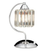 AVONNI ML-65244-1K Krom Kaplama Masa Lambası E27 Metal Kristal 20x25cm