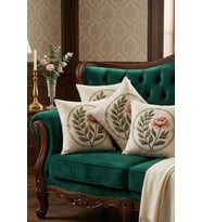 4lü Kırlent Kılıfı, Dijital Baskılı Çift Taraflı Kırlent Kılıfı 45x45cm