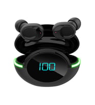 Y80 : Stereo Su Geçirmez Sporcu Kulak içi Led Ekran Bluetooth Kulaklık Siyah