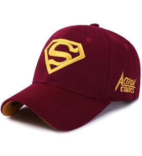 Valkyrie Gold Nakışlı Ayarlanabilir Unisex Baseball Cap Spor Günlük Şapka Bordo