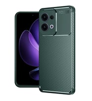 Newface Oppo Reno 13 Pro Kılıf Auto Focus Karbon Kapak - Koyu Yeşil