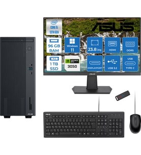 Asus Expertcenter P500MV Intel Core I5-13420H 96GB Ddr5 1tb SSD WIN11PRO 6GB/RTX3050 100HZ IPS 23.8" Mon Minitower Masaüstü Bilgisayar WL5136216512B0DW33+Zettausbbellek