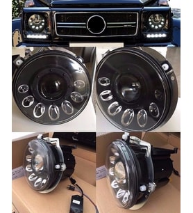 MERCEDES G65 SİYAH FAR SETİ LEDLİ 1986-2006