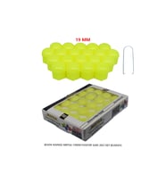Bijon Kapağı Düz 19 Mm Fosfor Sarı 20 Li Set