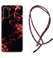 Samsung A02S A03S A10 A12 A13 A21S A22 Kılıf Boyun Asklı Rasta Silikon Red Smoke 1745